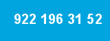 922 196 31 52 922 196 31 52